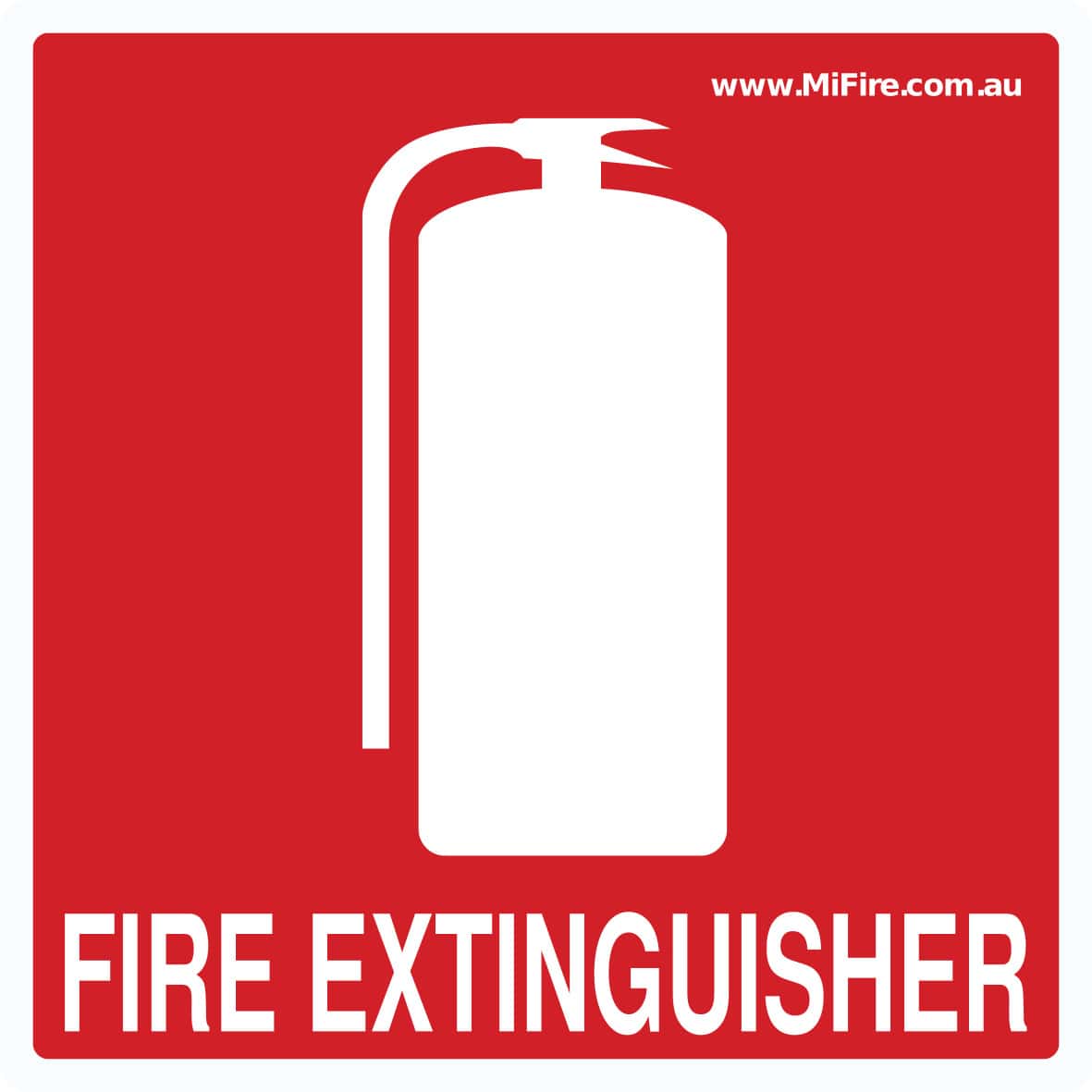 MiFire Fire Extinguisher Sign 100mm x 100mm