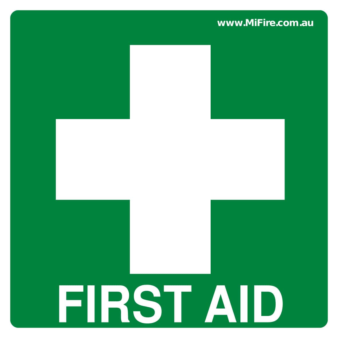 MiFire first aid sign 100mm x 100mm