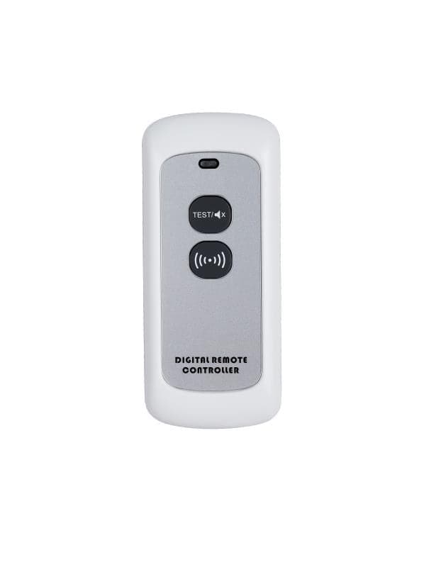 MiFire wireless interconnected smoke alarm remote on white background.  MiFire Australia